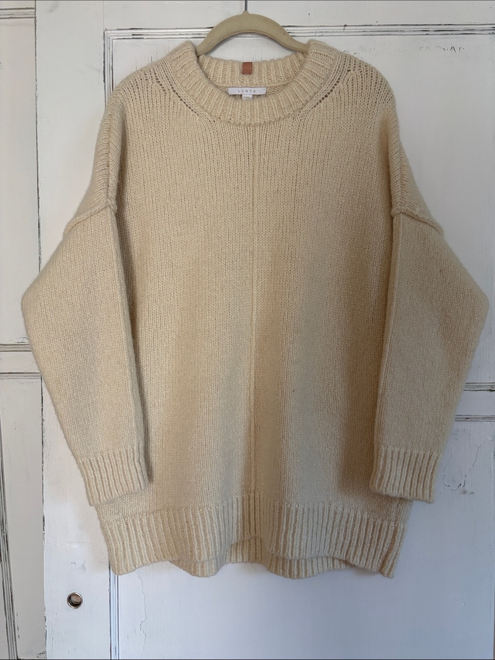 Lunya Alpaca Knit Chunky Crewneck Sweater L/XL